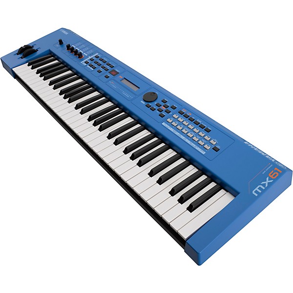 Yamaha MX61 61-Key Music Production Synthesizer Essentials Bundle Blue