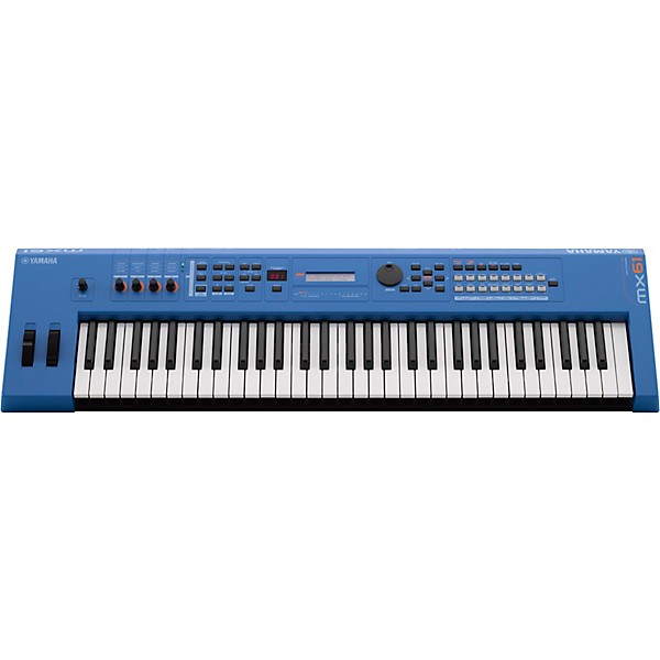 Yamaha MX61 61-Key Music Production Synthesizer Essentials Bundle Blue