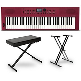 Roland GO:KEYS3 Music Creation Keyboard Essentials Bund... Roland GO:KEYS3 Music Creation Keyboard Essentials Bundle Dark Red