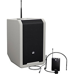 LD Systems ANNY 8 Portable 8" Battery-Powered Speaker With Wireless Headset Mic, Urban Grey