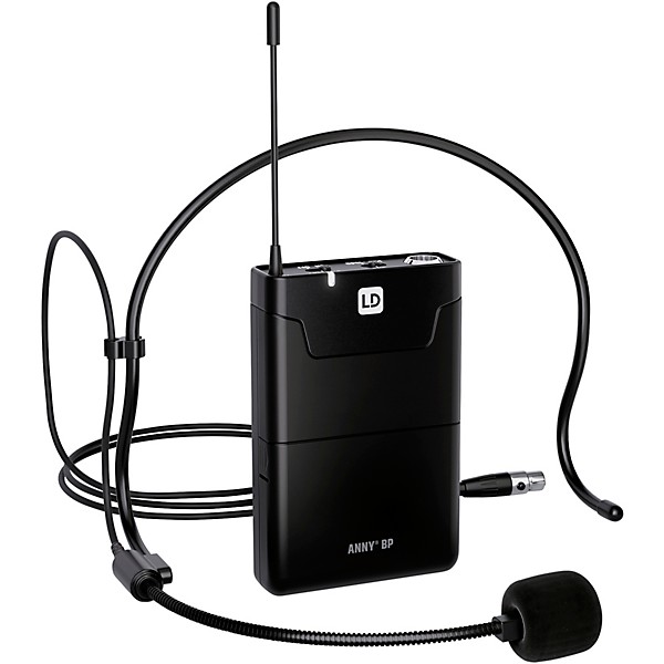 LD Systems ANNY 8 Portable 8" Battery-Powered Speaker With Wireless Headset Mic, Urban Grey