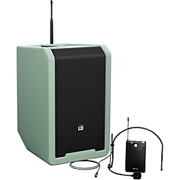 LD Systems ANNY 8 Portable 8" Battery-Powered Speaker With Wireless Headset Mic, Adventure Green