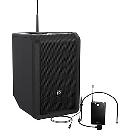 LD Systems ANNY 8 Portable 8" Battery-Powered Speaker With Wireless Headset Mic, Stage Black