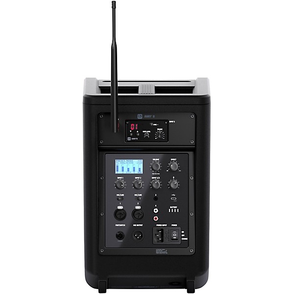 LD Systems ANNY 8 Portable 8" Battery-Powered Speaker With Wireless Headset Mic, Stage Black