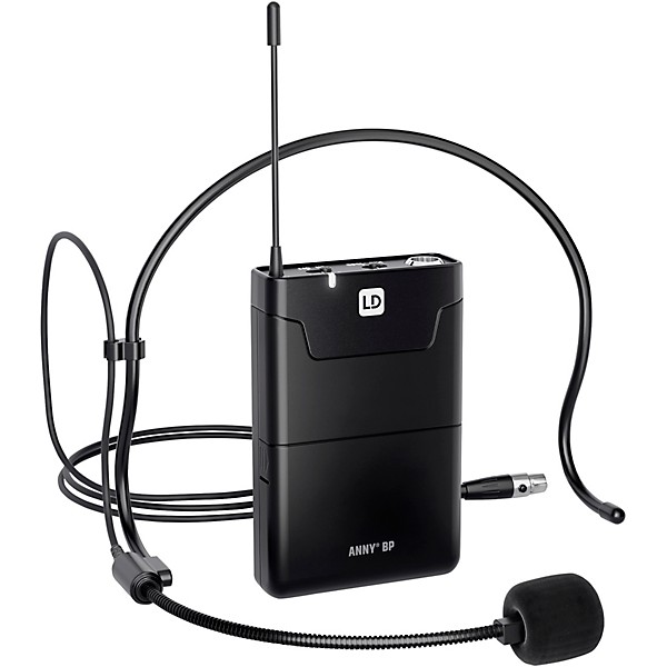 LD Systems ANNY 8 Portable 8" Battery-Powered Speaker With Wireless Headset Mic, Stage Black