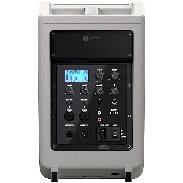 LD Systems ANNY 8 Portable 8" Battery-Powered Speaker, Urban Grey