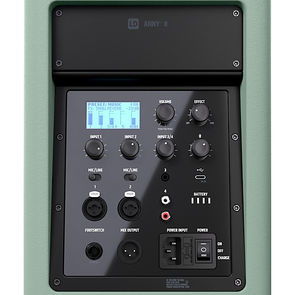 LD Systems ANNY 8 Portable 8" Battery-Powered Speaker, Adventure Green