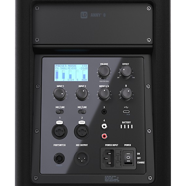 Open Box LD Systems ANNY 8 Portable 8" Battery-Powered Speaker, Stage Black Level 1