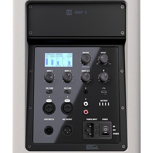 Open Box LD Systems ANNY 8 Portable 8" Battery-Powered Speaker, Pure White Level 1