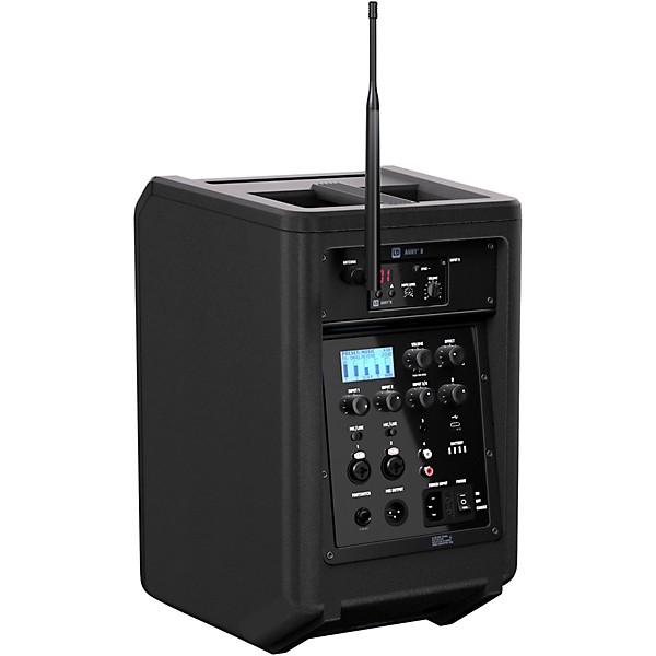 LD Systems ANNY 8 Portable 8" Battery-Powered Speaker With Wireless Handheld Mic, Stage Black