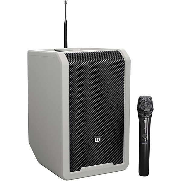 LD Systems ANNY 8 Portable 8" Battery-Powered Speaker With Wireless Handheld Mic, Urban Grey