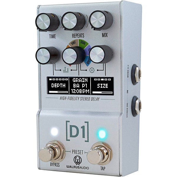 Walrus Audio Mako Series D1 High-Fidelity Delay MKII Silver