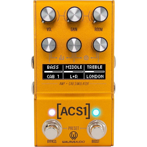 Walrus Audio Mako Series ACS1 Amp + Cab Simulator MKII Gold