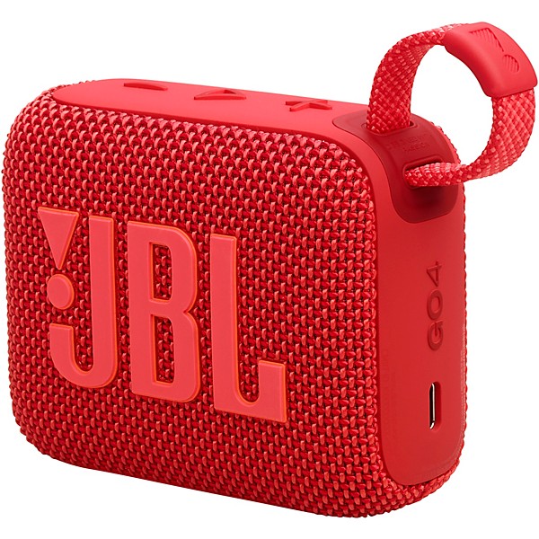 JBL Go 4 Portable Speaker with Bluetooth, build-in battery, waterproof and dustproof feature Red