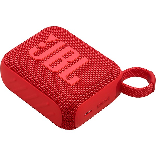 JBL Go 4 Portable Speaker with Bluetooth, build-in battery, waterproof and dustproof feature Red