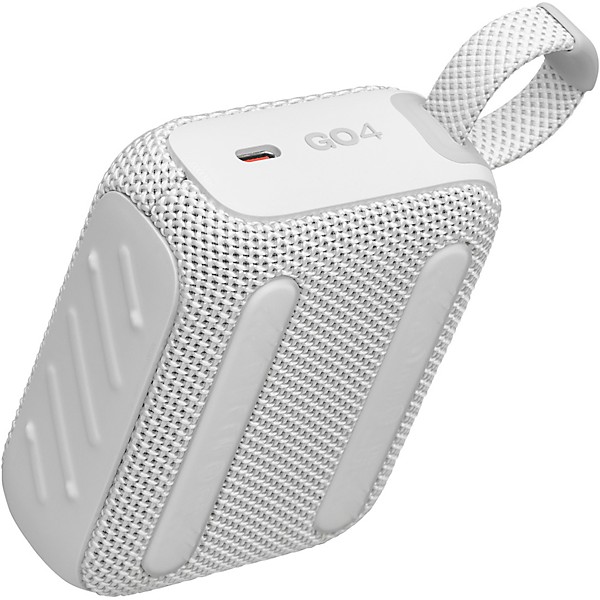 JBL Go 4 Portable Speaker with Bluetooth, build-in battery, waterproof and dustproof feature White