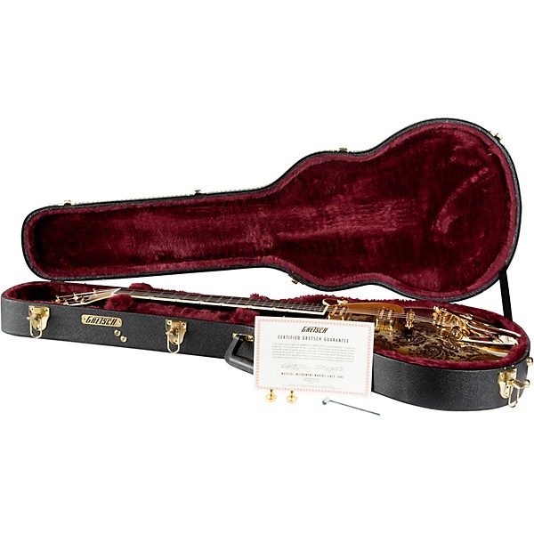 Gretsch Guitars G6134TG Limited Edition Paisley Penguin with String-Thru Bisgby Electric Guitar Gold Paisley