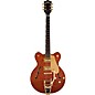 Gretsch Guitars Electromatic LTD Flame Okoume Broadkaster Double-Cut Electric Guitar With Bigsby Roundup Orange Stain