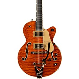 Gretsch Guitars Limited Edition Quilt Top Falcon Jr. Electric Guitar Roundup Orange Stain