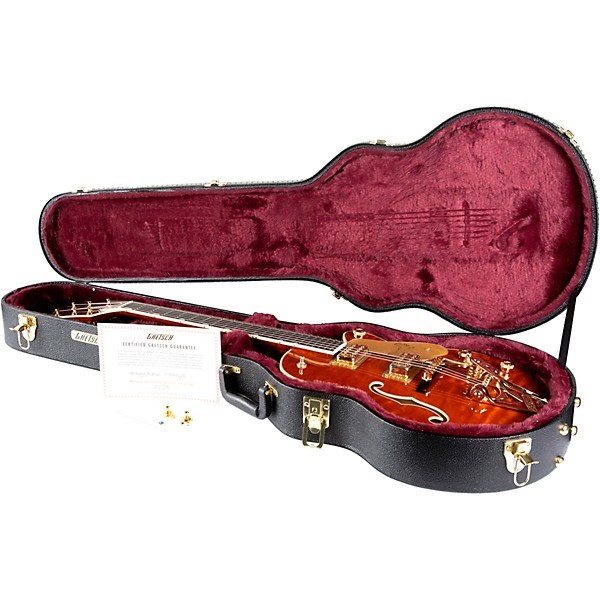 Gretsch Guitars Limited Edition Quilt Top Falcon Jr. Electric Guitar Roundup Orange Stain