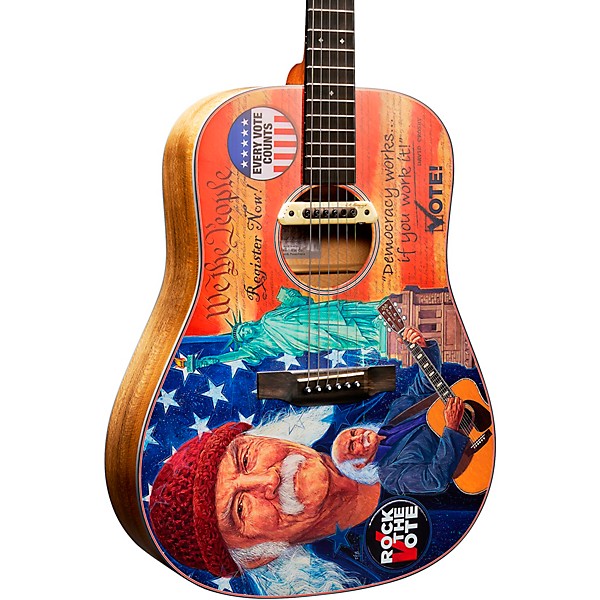 Martin D-11E Rock the Vote Special-Edition Dreadnought Acoustic-Electric Guitar Graphic