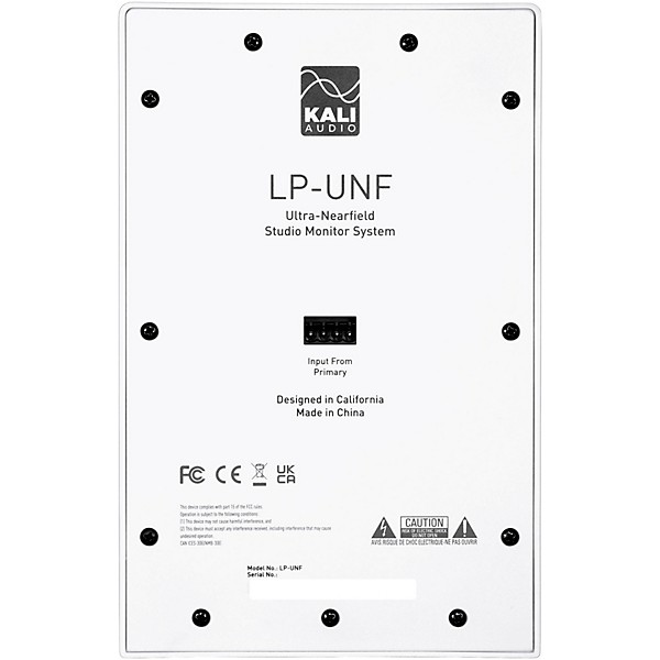 Kali Audio LP-UNF 4.5" 2-Way Powered Speaker Pair With Bluetooth - White