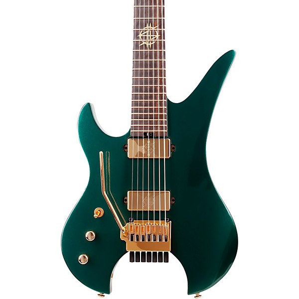 Schecter Guitar Research Synyster Gates Custom 7-String TR Headless Left-Handed Electric Guitar Oak Green Metallic