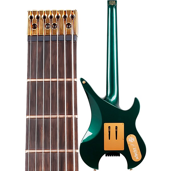 Schecter Guitar Research Synyster Gates Custom 7-String TR Headless Left-Handed Electric Guitar Oak Green Metallic