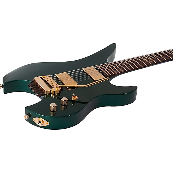 Schecter Guitar Research Synyster Gates Custom 7-String TR Headless Electric Guitar Oak Green Metallic