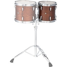 Pearl Symphonic Maple Double Head Tom with R2 Air System & L-Arm Receiver 10 x 10 in. Matte Walnut Lacquer