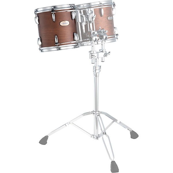 Pearl Symphonic Maple Double Head Tom with R2 Air System & L-Arm Receiver 10 x 10 in. Matte Walnut Lacquer