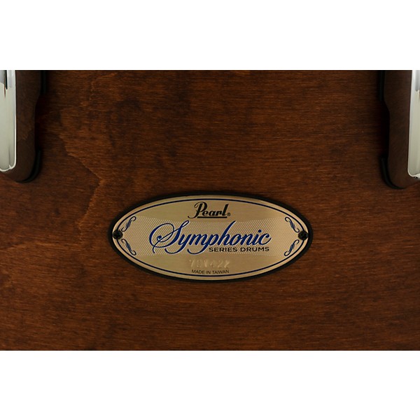 Pearl Symphonic Maple Double Head Tom with R2 Air System & L-Arm Receiver 10 x 10 in. Matte Walnut Lacquer