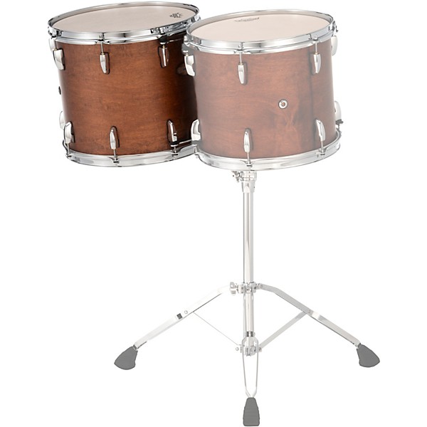 Pearl Symphonic Maple Double Head Tom with R2 Air System & L-Arm Receiver 13 x 11 in. Matte Walnut Lacquer