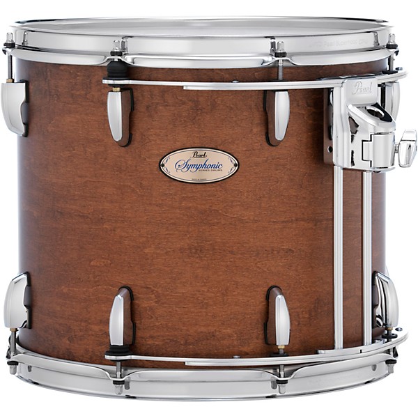 Pearl Symphonic Maple Double Head Tom with R2 Air System & L-Arm Receiver 14 x 12 in. Matte Walnut Lacquer