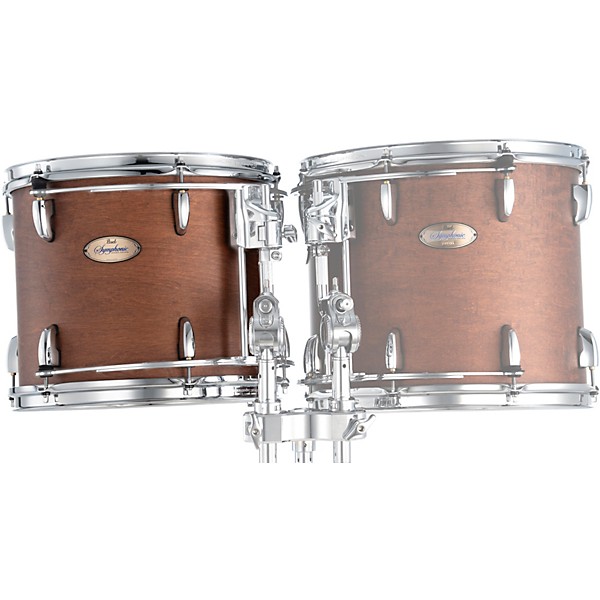 Pearl Symphonic Maple Double Head Tom with R2 Air System & L-Arm Receiver 14 x 12 in. Matte Walnut Lacquer