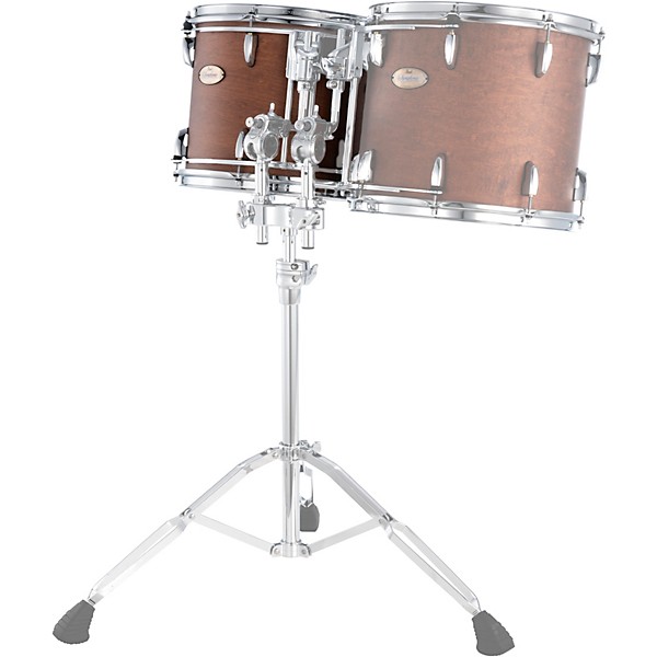 Pearl Symphonic Maple Double Head Tom with R2 Air System & L-Arm Receiver 14 x 12 in. Matte Walnut Lacquer