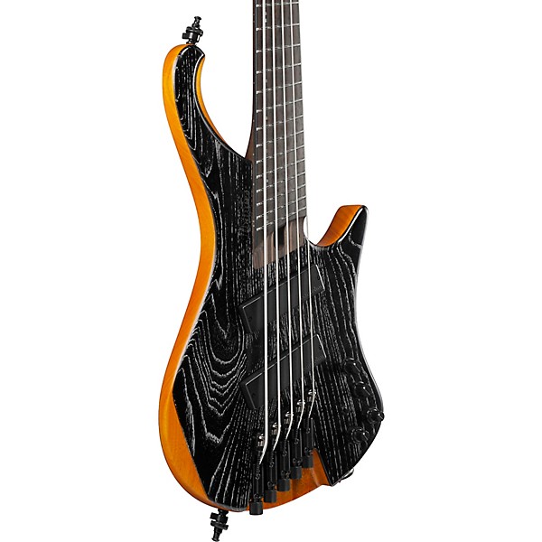 Ibanez Ibanez EHB1135MS 5-String Multi Scale Ergonomic Headless Bass Guitar Silver Wave Black Low Gloss