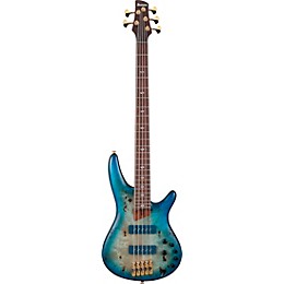 Ibanez Ibanez Prestige SR6605 5-String Electric Bass Guitar Ghost Fleet Blue Burst