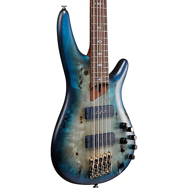 Ibanez Ibanez Prestige SR6605 5-String Electric Bass Guitar Ghost Fleet Blue Burst