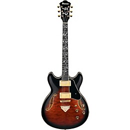 Ibanez Artcore Expressionist AS93QMSP Semi-Hollowbody Electric Guitar Dark Brown Sunburst