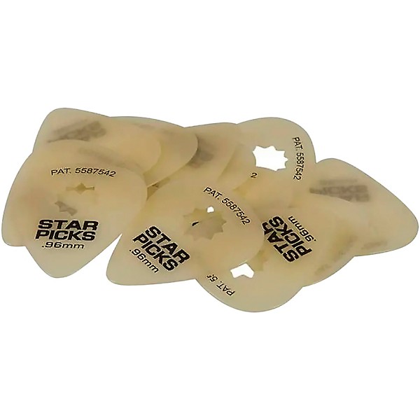 Everly Star Glow In The Dark Celluloid Guitar Picks .46 mm 12 Pack