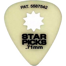 Everly Star Glow In The Dark Celluloid Guitar Picks .71 mm 12 Pack