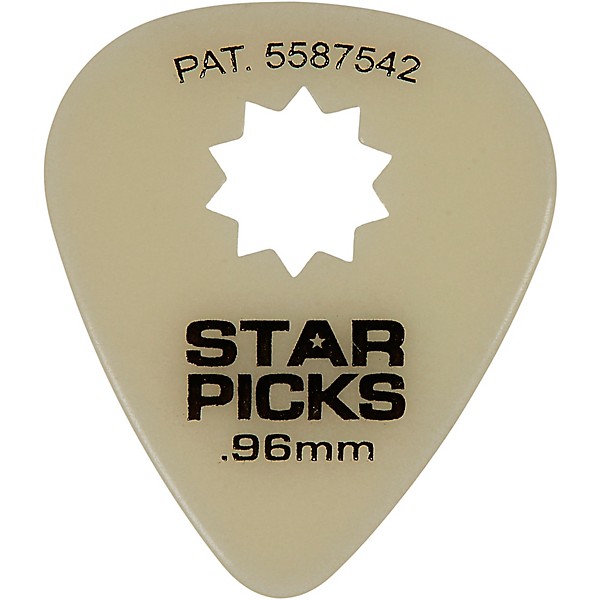 Everly Star Glow In The Dark Celluloid Guitar Picks .96 mm 12 Pack