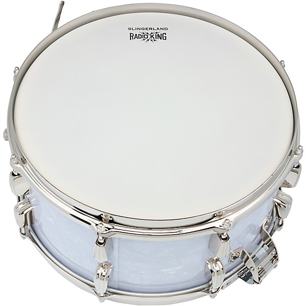 Slingerland Limited-Edition Radio King Finish Ply Maple Snare Drum 14 x 7 in. White Marine Pearl