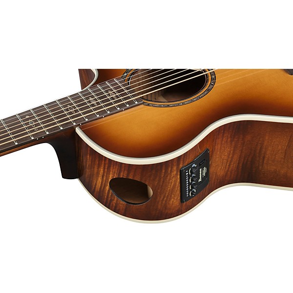 Ibanez AE3007FMH 7-String Grand Auditorium Acoustic-Electric Guitar Tobacco Edge Burst