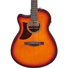 Ibanez AAM50LCE Left-Handed Advanced Auditorium Acoustic-Electric Guitar Light Brown Sunburst