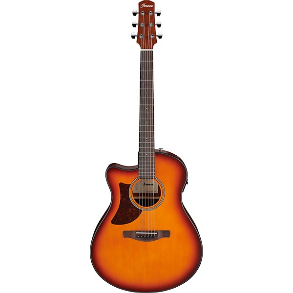 Ibanez AAM50LCE Left-Handed Advanced Auditorium Acoustic-Electric Guitar Light Brown Sunburst