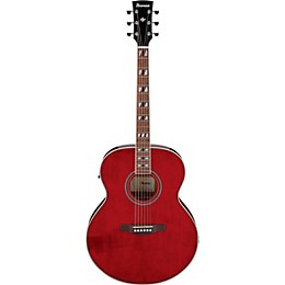 Ibanez AJ70M1E Jumbo Acoustic-Electric Guitar - Wine Red