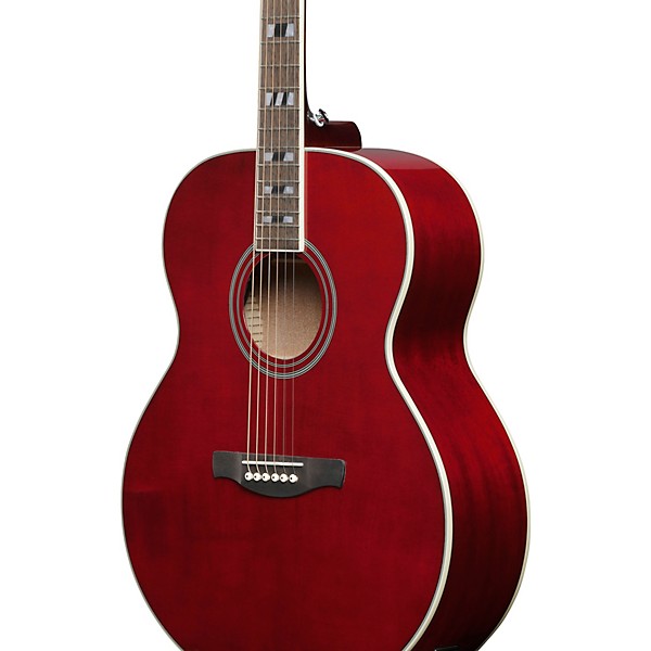 Ibanez AJ70M1E Jumbo Acoustic-Electric Guitar - Wine Red
