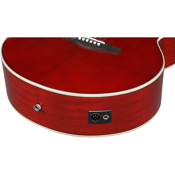 Ibanez AJ70M1E Jumbo Acoustic-Electric Guitar - Wine Red